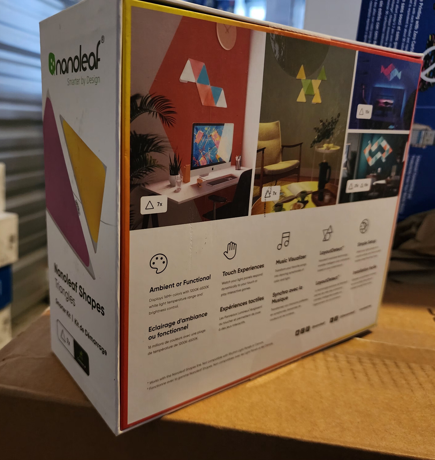 Nanoleaf Shapes Triangles Smarter Kit 7 Panels Multicolor NL47-7003TW-7PK New Nanoleaf Shapes Triangles Smarter Kit 7 Panels Multicolor NL47-7003TW-7PK New