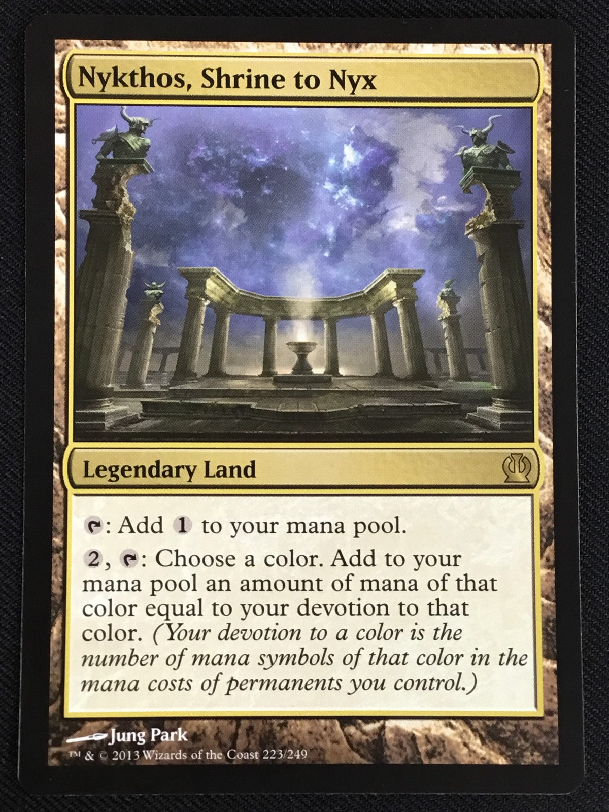 MTG Theros #223 Nykthos, Shrine to Nyx Legendary Land NM