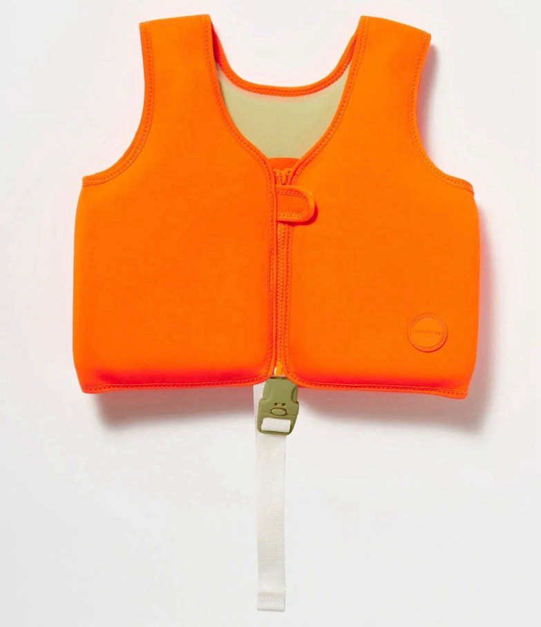 BRAND NEW WITH TAGS - SUNNYLiFE Swim Vest Sonny The Sea Creature Neon Orange