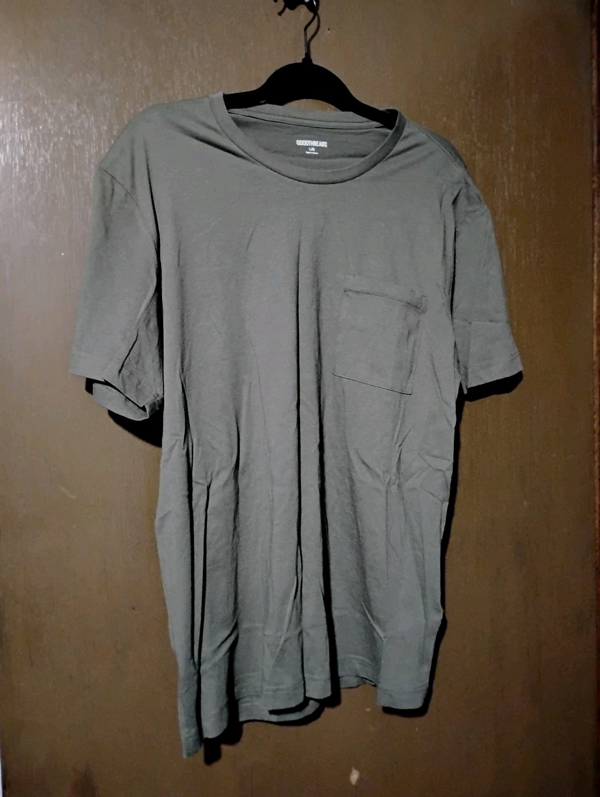 NWOT Men\'s Goodthreads Green Size Large Short Sleeve Pocket tee shirt
