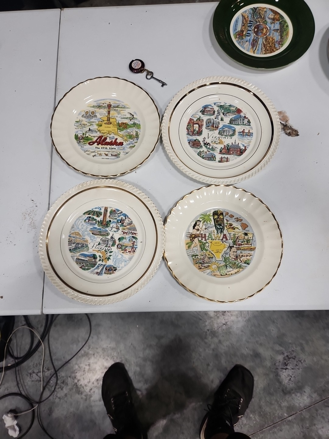 Dominion State Historic Locations Commemorative Collectors Plates 4 Set 10.25\ Dominion State Historic Locations Commemorative Collectors Plates 4 Set 10.25\