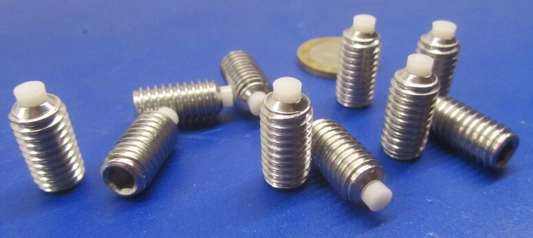 Kmac 18-8 Stainless Steel Set Screws, Nylon Tip, 3/8-16 x 5/8 Kmac 18-8 Stainless Steel Set Screws, Nylon Tip, 3/8-16 x 5/8