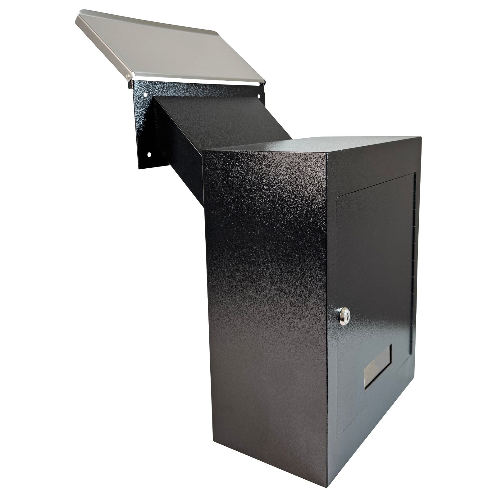 OPEN BOX Through-the-Wall Drop Box with Rainproof Cover & Adjustable Chute OPEN BOX Through-the-Wall Drop Box with Rainproof Cover & Adjustable Chute