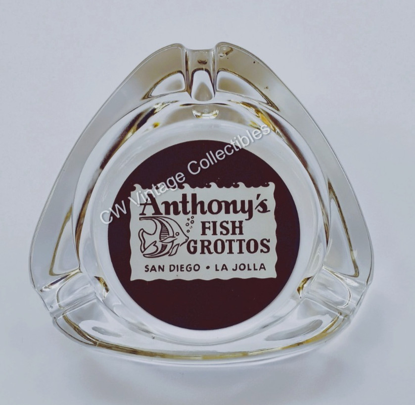 1960's Anthony's Fish Grotto Restaurant Ashtray San Diego/La Jolla locations CA 1960's Anthony's Fish Grotto Restaurant Ashtray San Diego/La Jolla locations CA