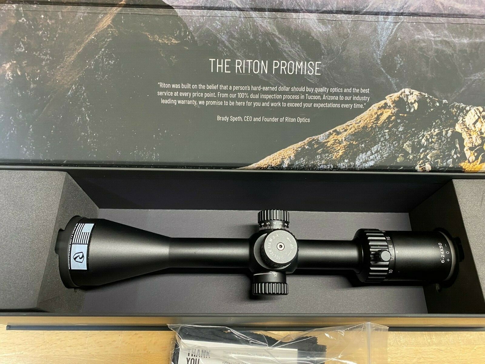 Riton X1 Conqueror 6-24x50 Rifle Hunting Scope, 0.25 MOA, R3 Reticle - 1C624AS23