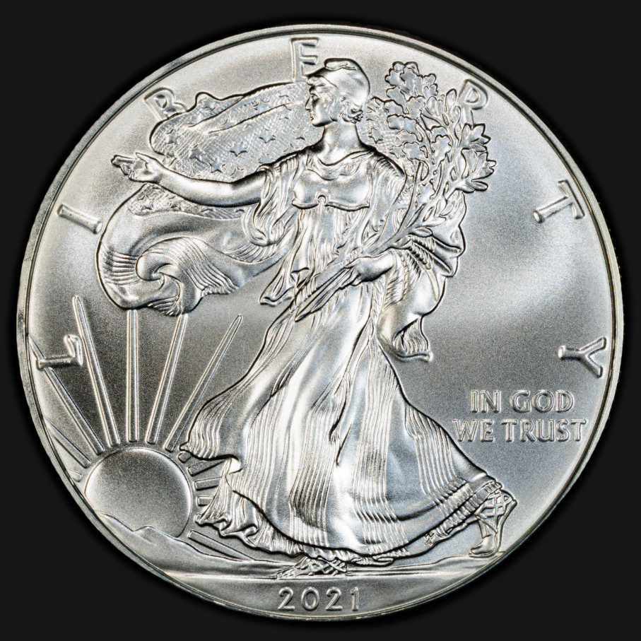 2021 1 oz American Silver Eagle Coin (BU, Type 1) 2021 1 oz American Silver Eagle Coin (BU, Type 1)