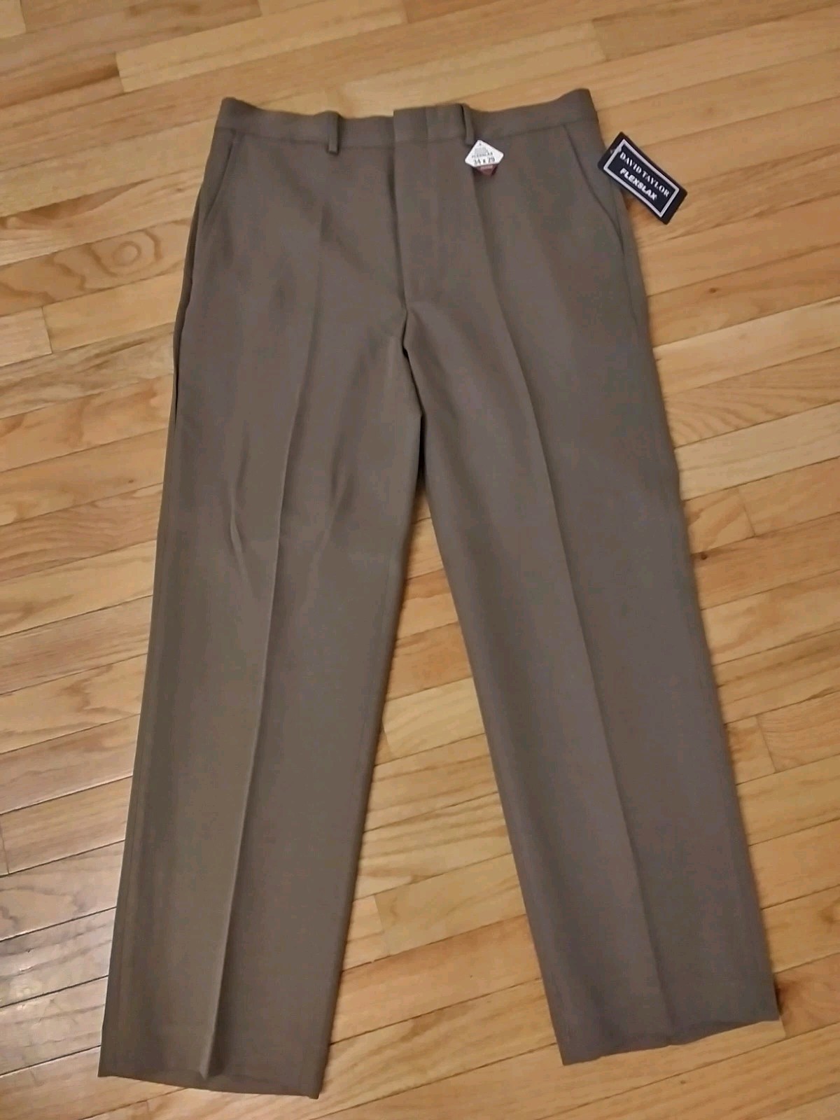 David Taylor Flexslax Vintage 1990\'s Men\'s Gray Polyester Dress Pants Size 34/29 David Taylor Flexslax Vintage 1990\'s Men\'s Gray Polyester Dress Pants Size 34/29