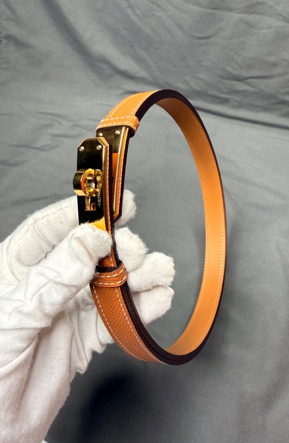 Hermes Kelly Belt Adjustable Size Brown Color - Gold Hardware Hermes Kelly Belt Adjustable Size Brown Color - Gold Hardware
