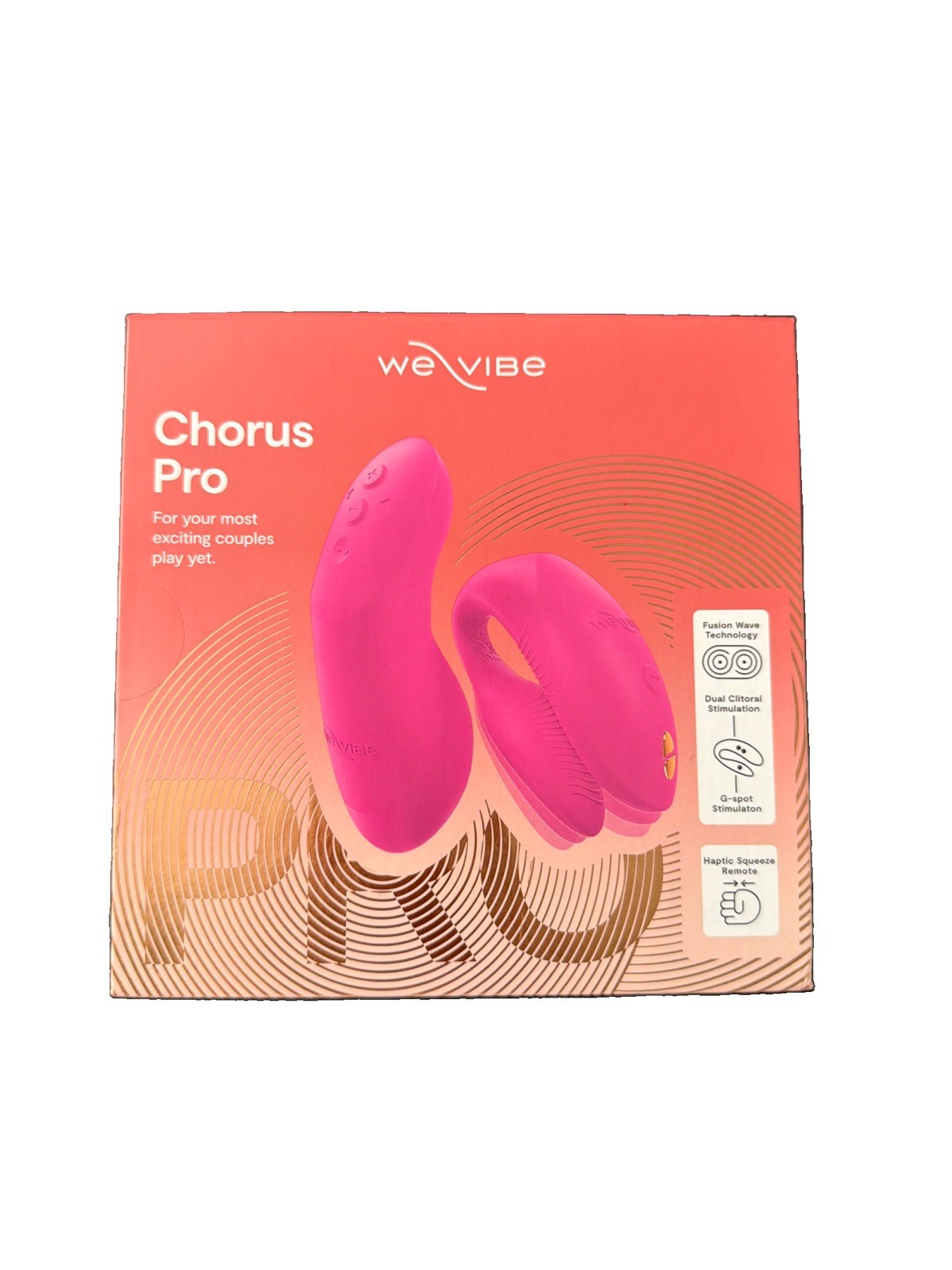 We Vibe Chorus Pro Wireless Couples Massager, Factory Sealed We Vibe Chorus Pro Wireless Couples Massager, Factory Sealed