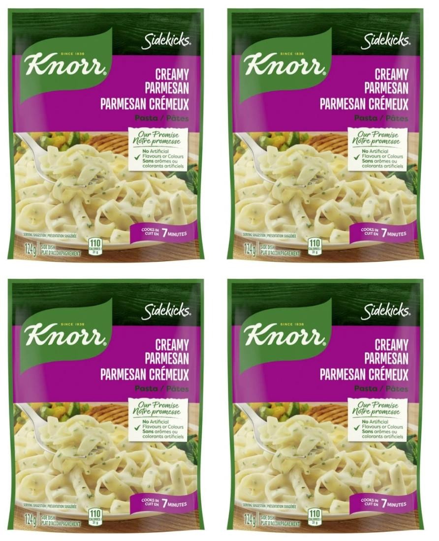 Knorr Sidekicks Creamy Parmesan Pasta Side Dish, 124g (4 Pack)