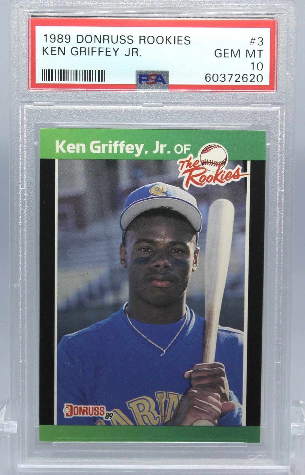 1989 Donruss The Rookies Ken Griffey Jr #3 Rookie Card PSA 10 GEM MINT 1989 Donruss The Rookies Ken Griffey Jr #3 Rookie Card PSA 10 GEM MINT