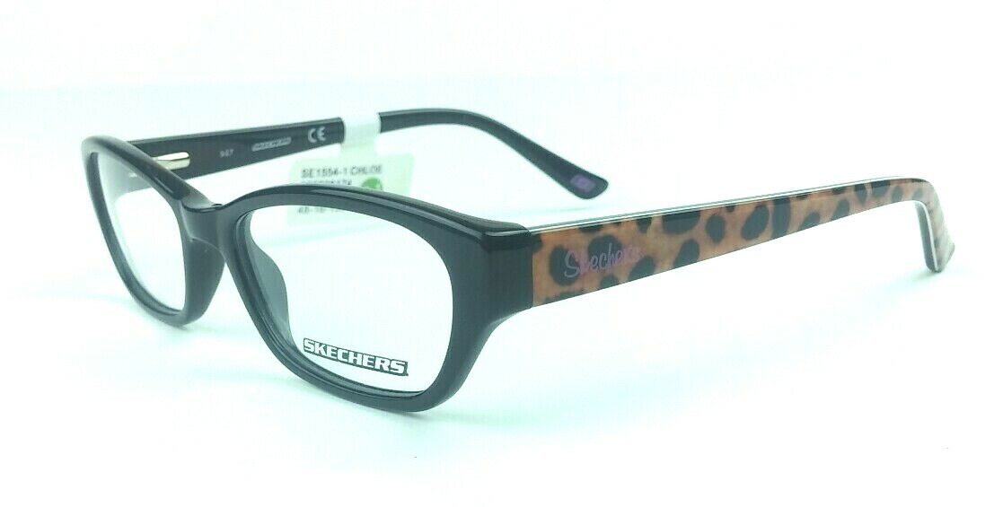 Skechers Eyeglass Frames Chloe Black Leopard SE1554 Plastic 48-16-130 New Tags Skechers Eyeglass Frames Chloe Black Leopard SE1554 Plastic 48-16-130 New Tags