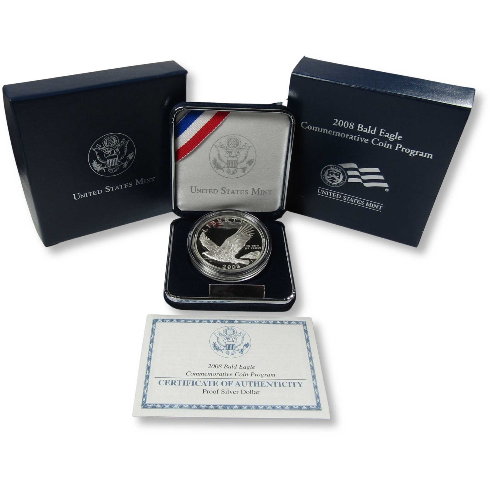 2008 P Bald Eagle Recovery Commemorative Silver Dollar Proof OGP COA 2008 P Bald Eagle Recovery Commemorative Silver Dollar Proof OGP COA