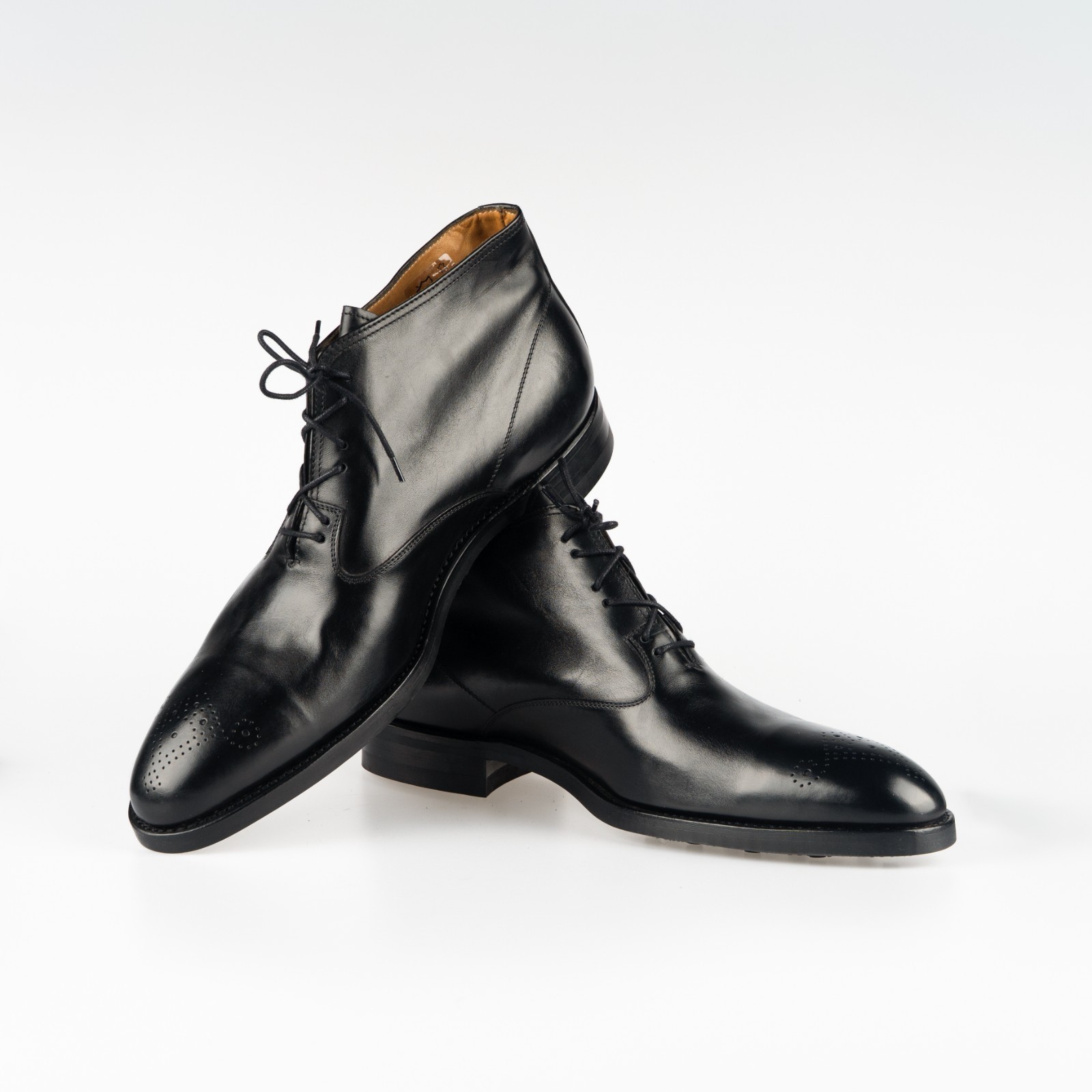 NWOB $1350 Patrick Hellmann Black Boots Leather Shoes 10.5UK / 11.5US / 44.5EU NWOB $1350 Patrick Hellmann Black Boots Leather Shoes 10.5UK / 11.5US / 44.5EU