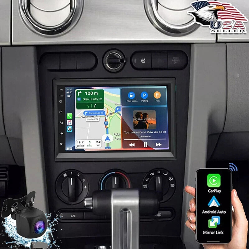 For 2005-2009 Ford Mustang Apple Carplay Car Radio Android13 Navi GPS Player+AHD
