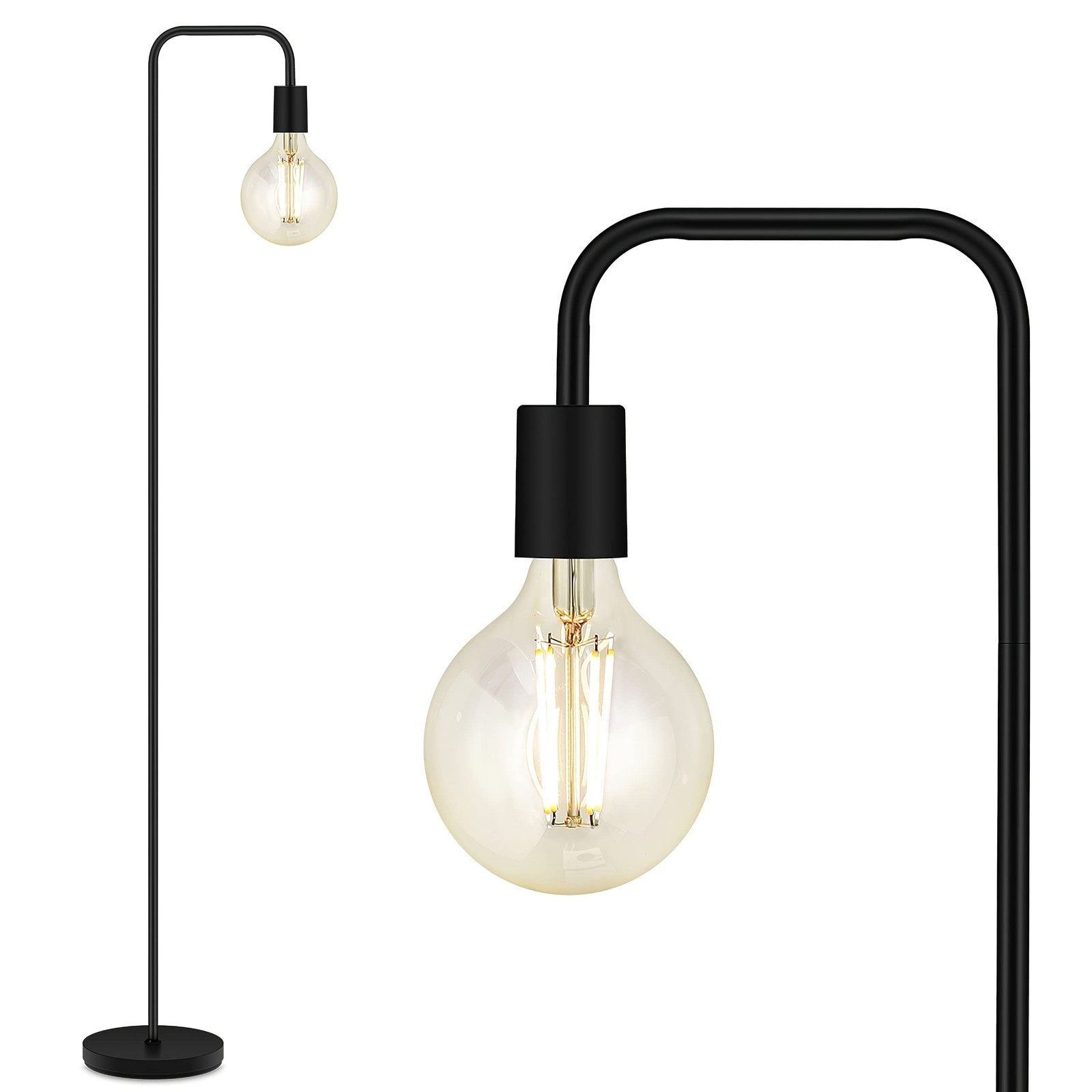 BoostArea Floor Lamp, Industrial Floor Lamp, 63 Inch Standing Lamp, E26 Socke...
