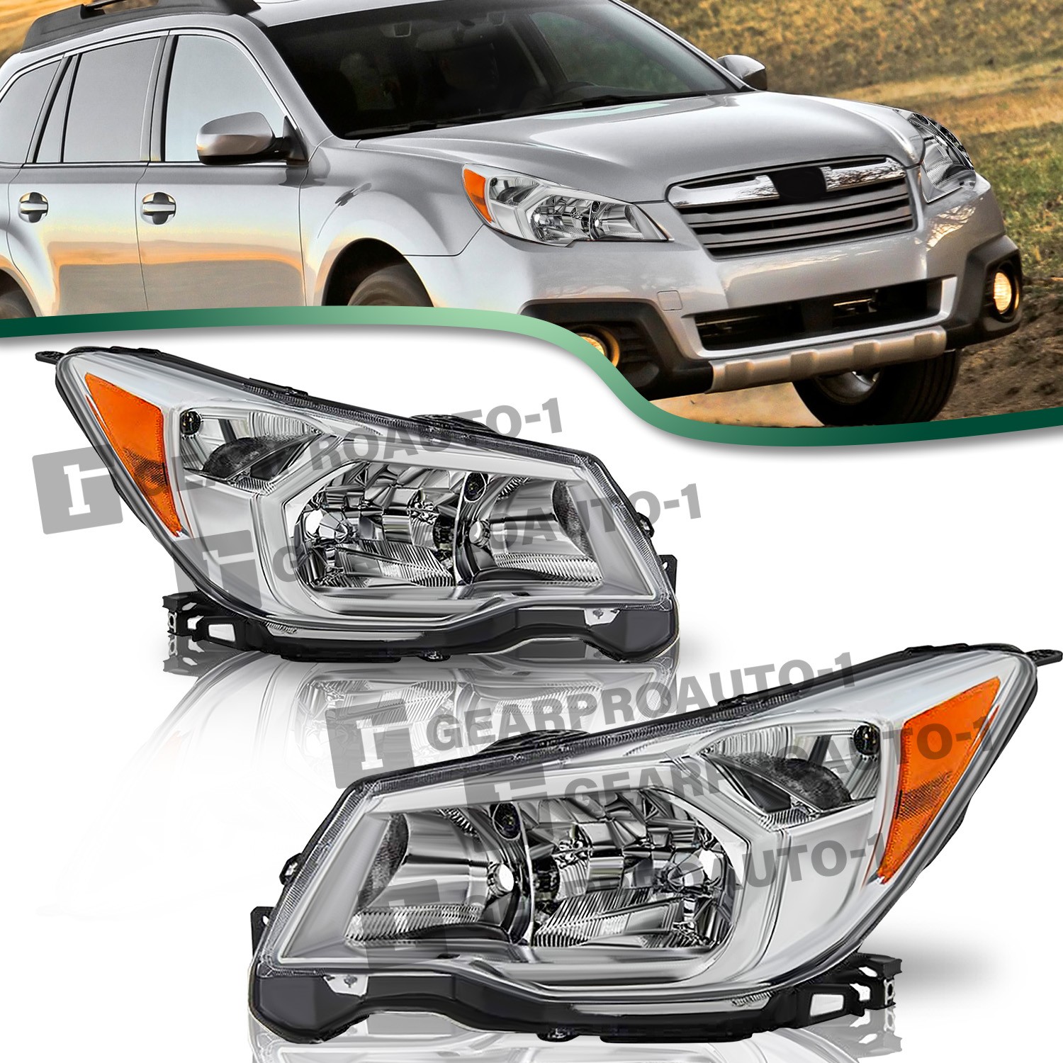 For 2014 2015 2016 Subaru Forester Halogen Chrome Headlights Headlamps L+R Pairs For 2014 2015 2016 Subaru Forester Halogen Chrome Headlights Headlamps L+R Pairs