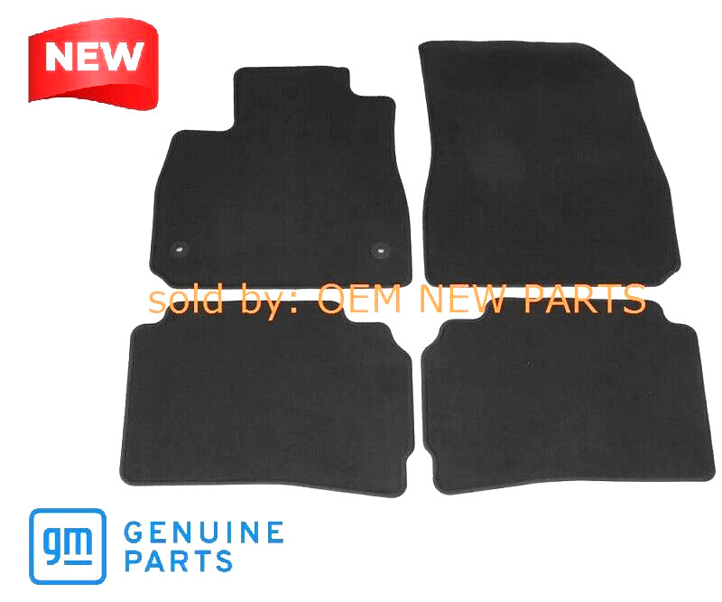 NEW 2018-2024 Chevy Malibu GM Carpet Fnt Rr Floor Mats Black 23271400 84052213 NEW 2018-2024 Chevy Malibu GM Carpet Fnt Rr Floor Mats Black 23271400 84052213
