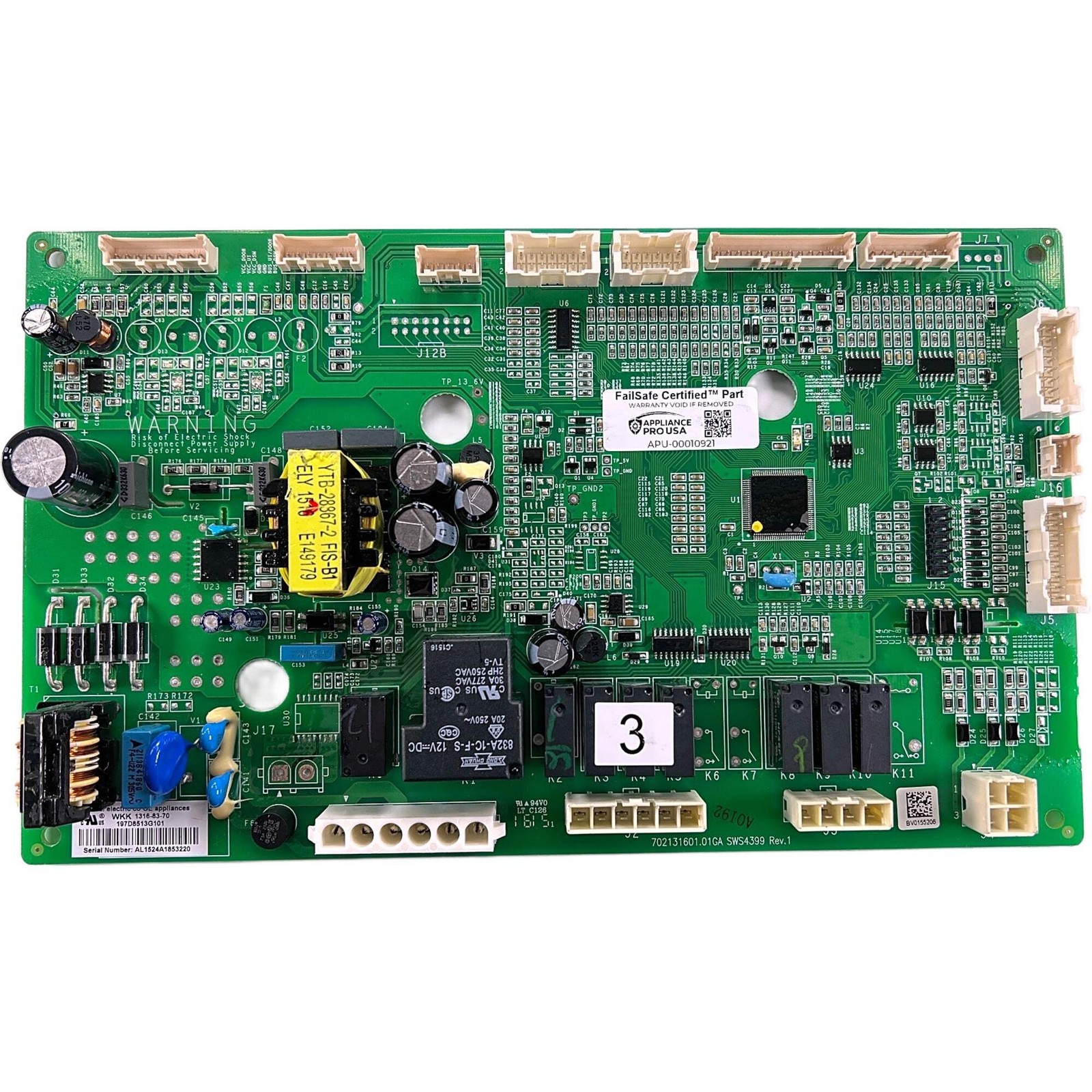 197D8513G101 GE Refrigerator Main Control Board Replacement