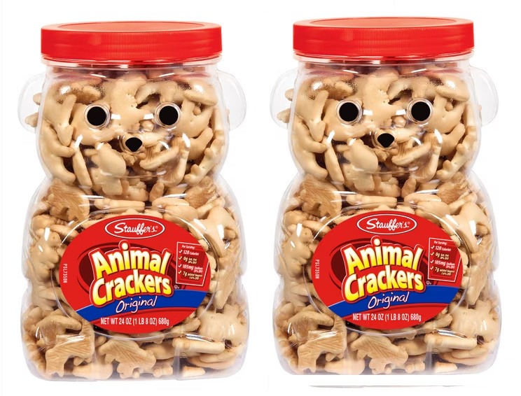 Stauffer\'s Original Animal Crackers, 24 oz Resealable Family Size Bear Jug... Stauffer\'s Original Animal Crackers, 24 oz Resealable Family Size Bear Jug...