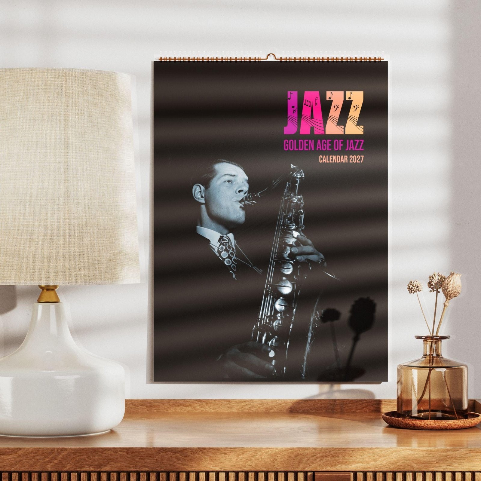 2027 Jazz Wall Calendar – Tex Beneke Cover, Gift for Jazz Lovers, 11\ 2027 Jazz Wall Calendar – Tex Beneke Cover, Gift for Jazz Lovers, 11\