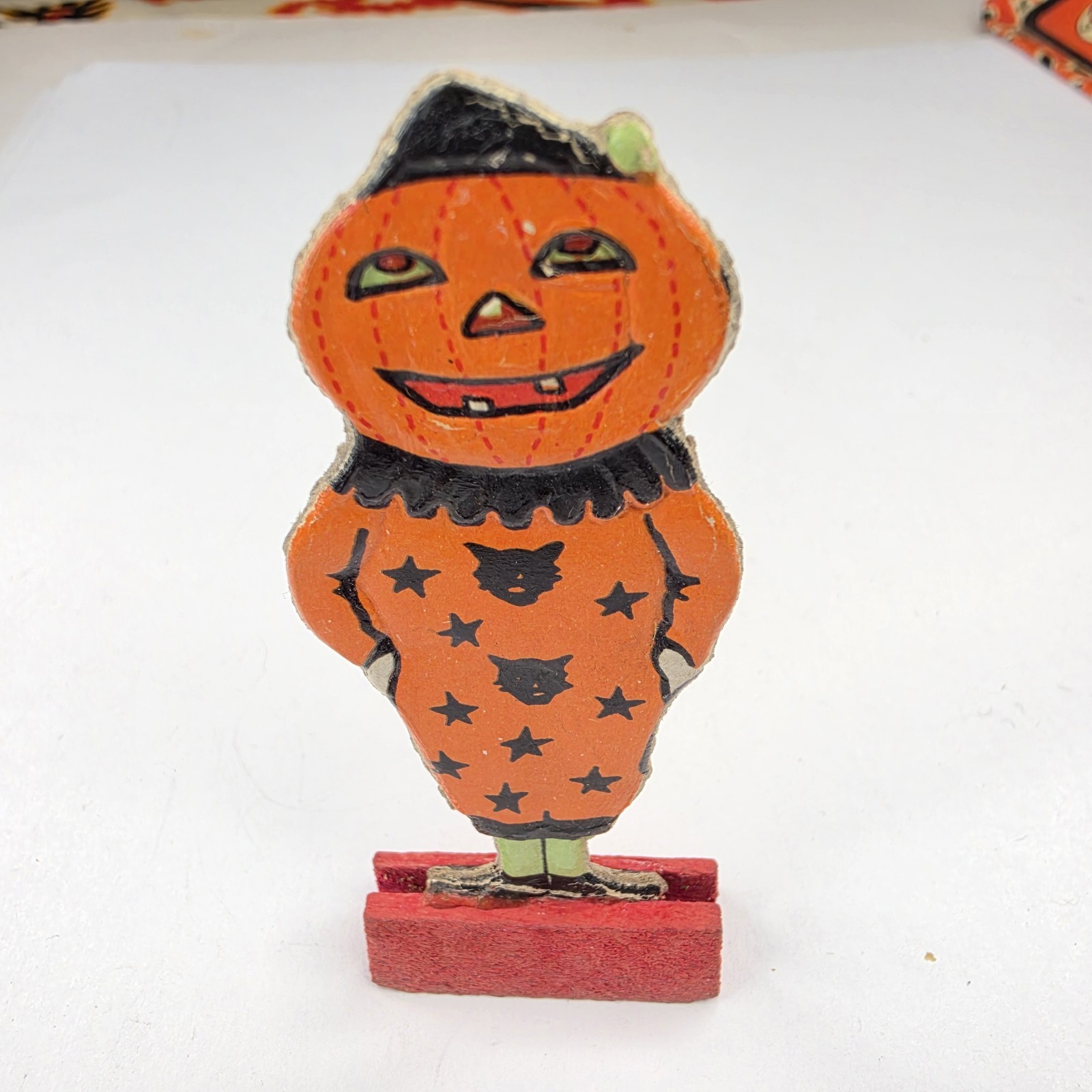 Antique German Halloween Skittle Game Jack O' Lantern Antique German Halloween Skittle Game Jack O' Lantern