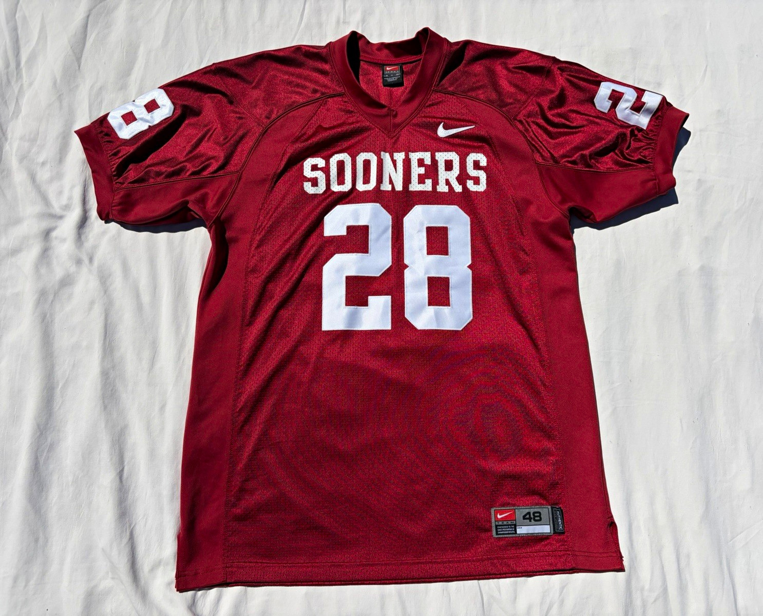 Nike Oklahoma Sooners Football Jersey Size 48 Adrian Peterson 2005 VTG NCAA #28 Nike Oklahoma Sooners Football Jersey Size 48 Adrian Peterson 2005 VTG NCAA #28