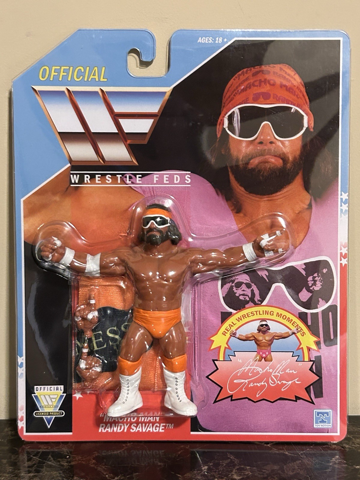 Toy Notion Wrestle Feds WM 5 Macho Man Randy Savage with Robe Toy Notion Wrestle Feds WM 5 Macho Man Randy Savage with Robe