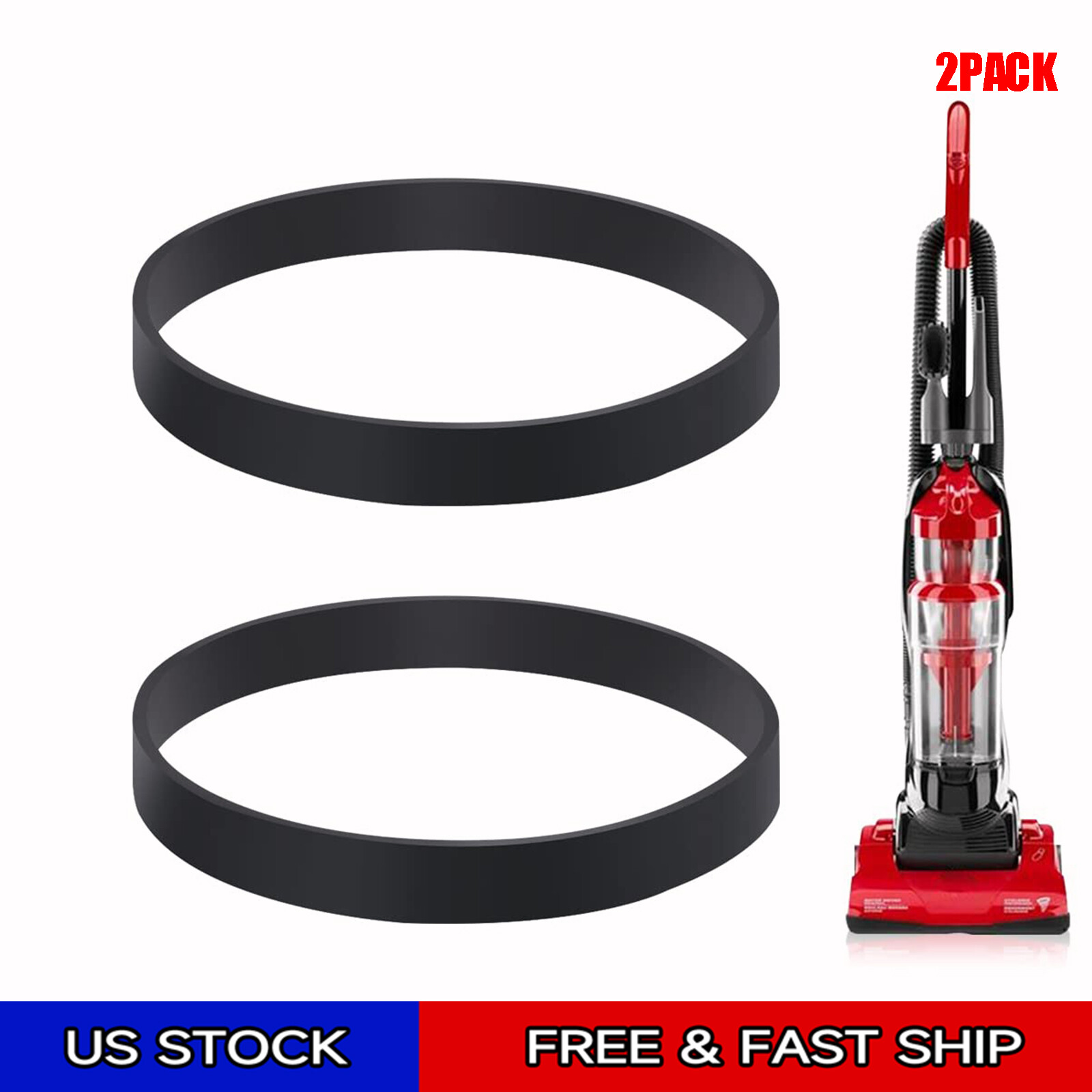 2Pack for Dirt Devil Style 15 Vacuum Belts 3SN0220001