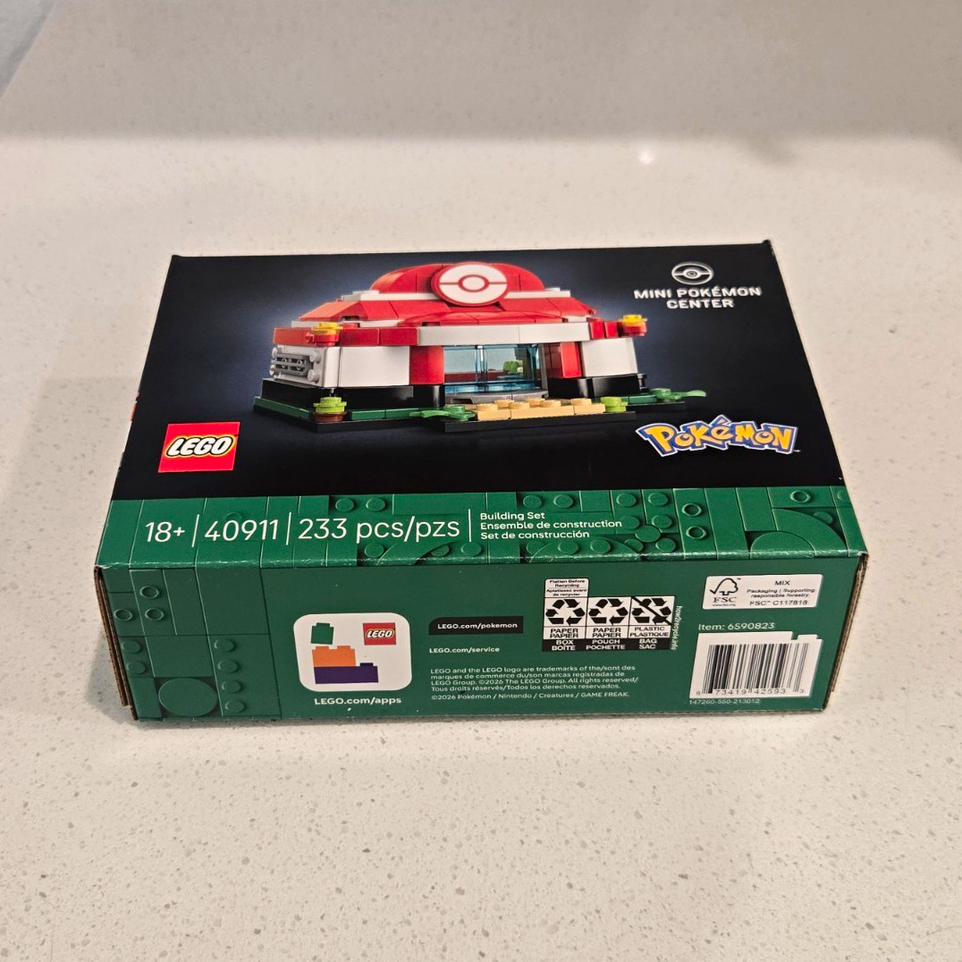 LEGO Pokémon Mini Pokémon Center 40911 Complete Set 233 pcs Ages 18+ LEGO Pokémon Mini Pokémon Center 40911 Complete Set 233 pcs Ages 18+