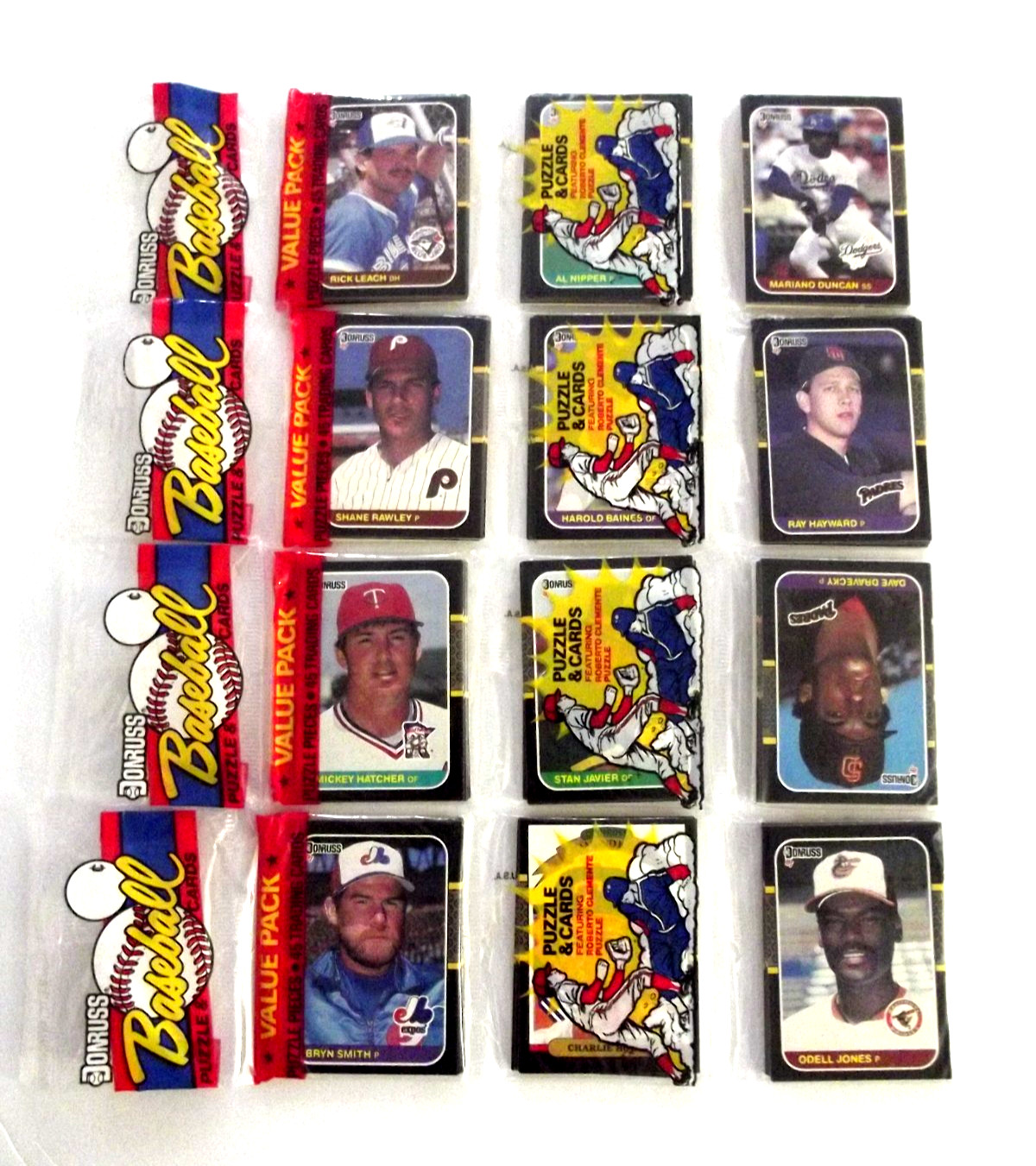 1987 Donruss Factory Sealed Rack Packs Lot Of 4 Poss B.Jackson,Bonds,Maddux RC's