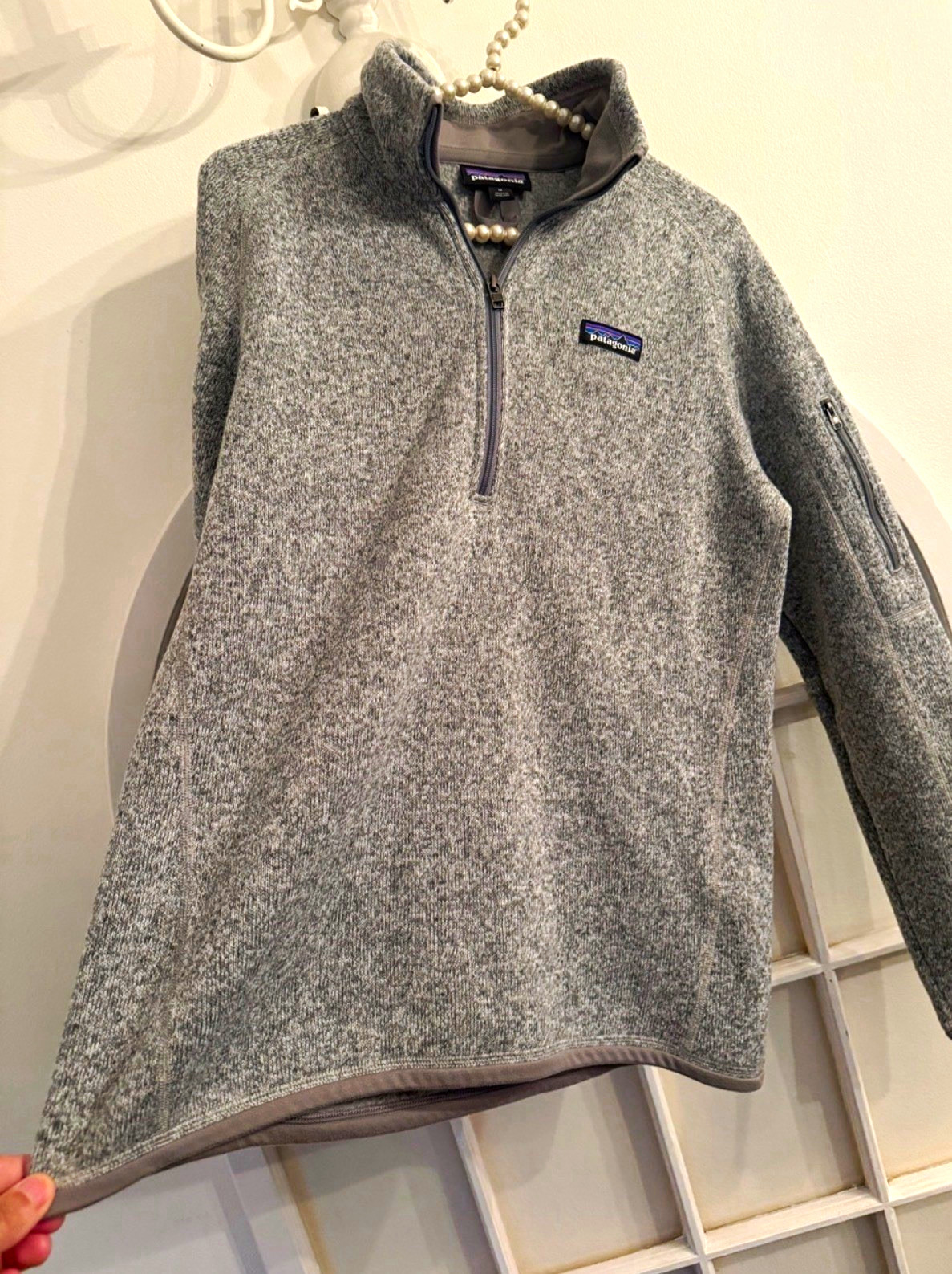Patagonia Better Sweater Men’s Heathered Gray 1/4 Zip Mock Neck Fleece M
