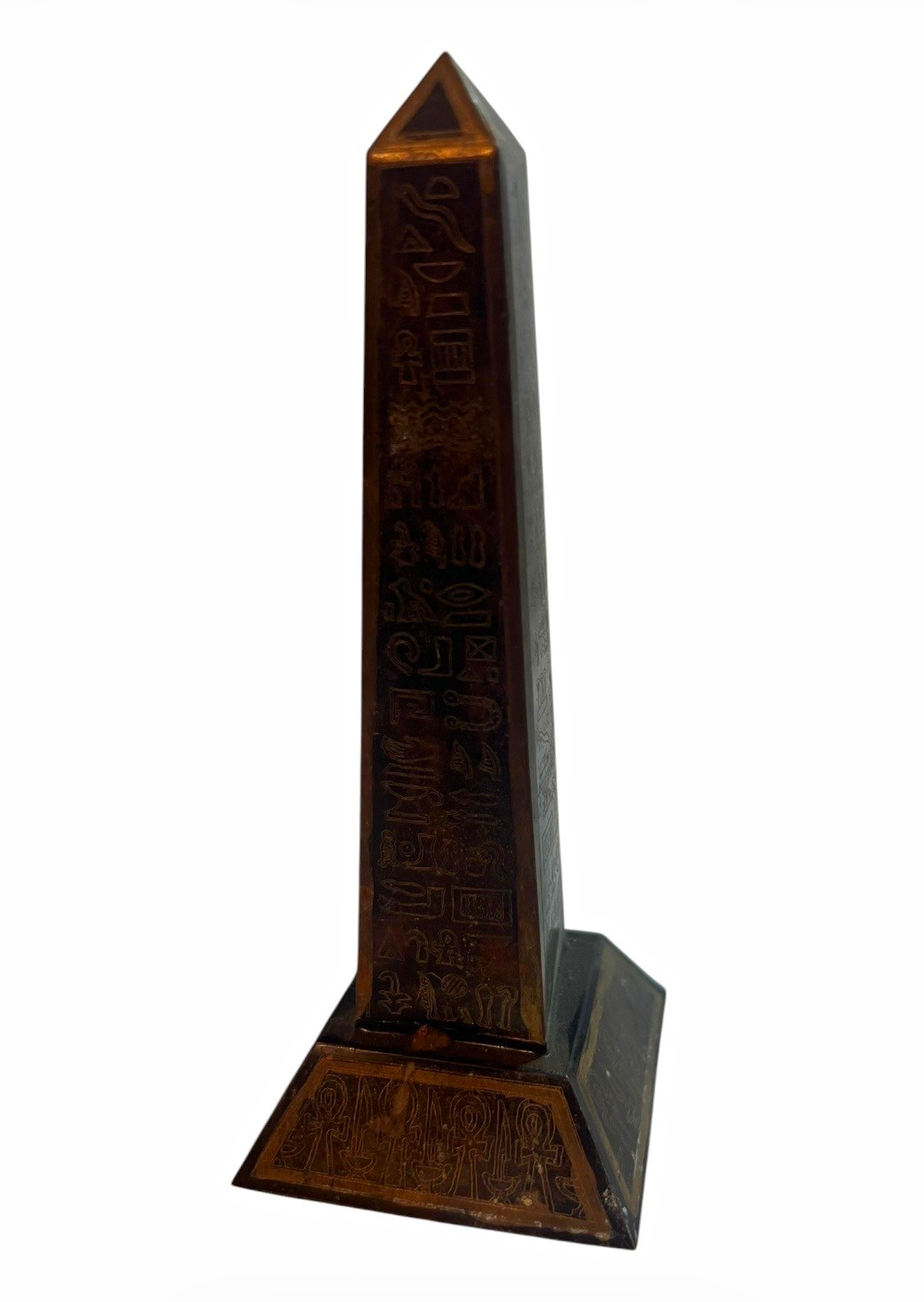 Antique Egyptian Hieroglyphic Obelisk Figurine - Ownership History Not Available