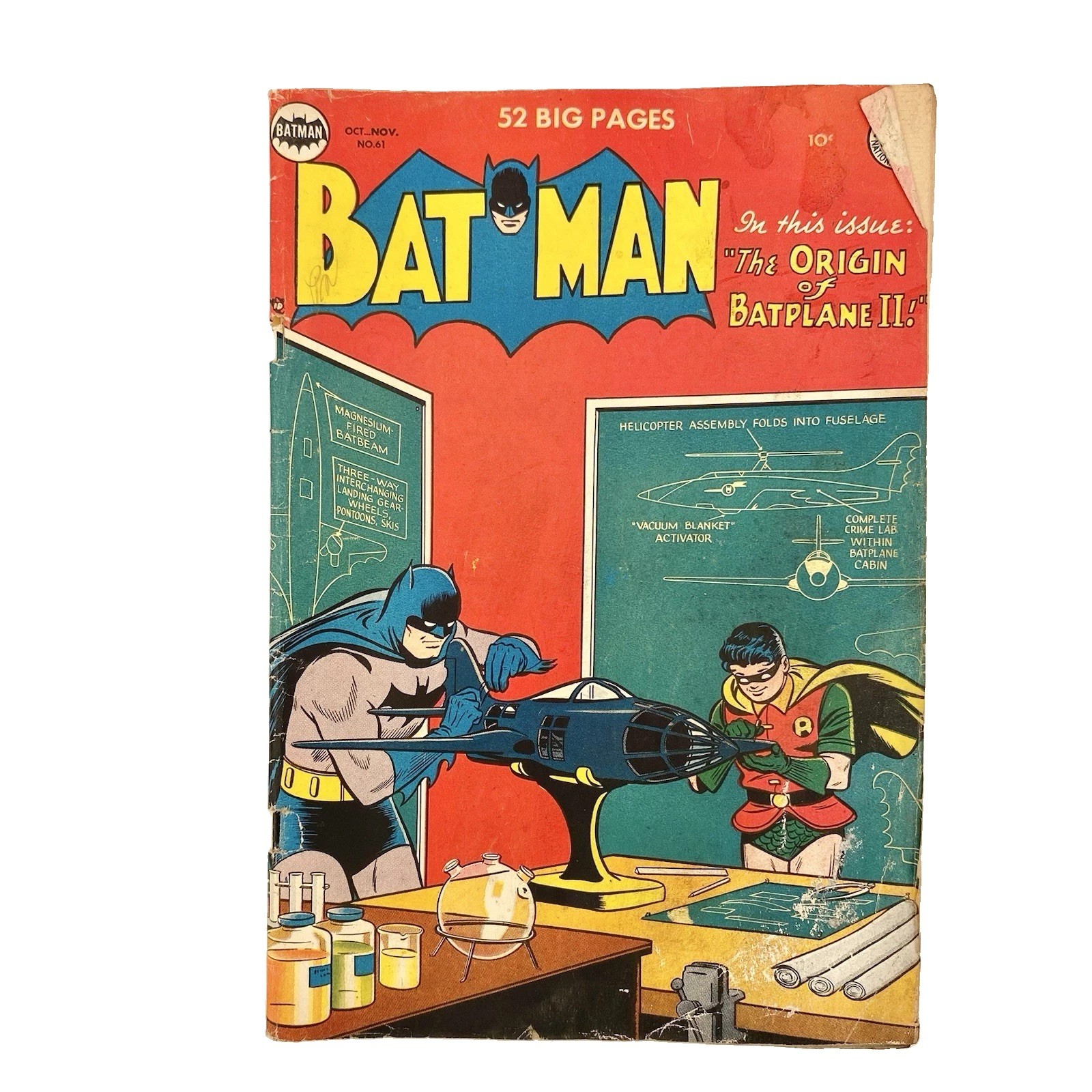 Batman #61 DC 1950 Batplane II Origin Penguin Golden Age Key Complete