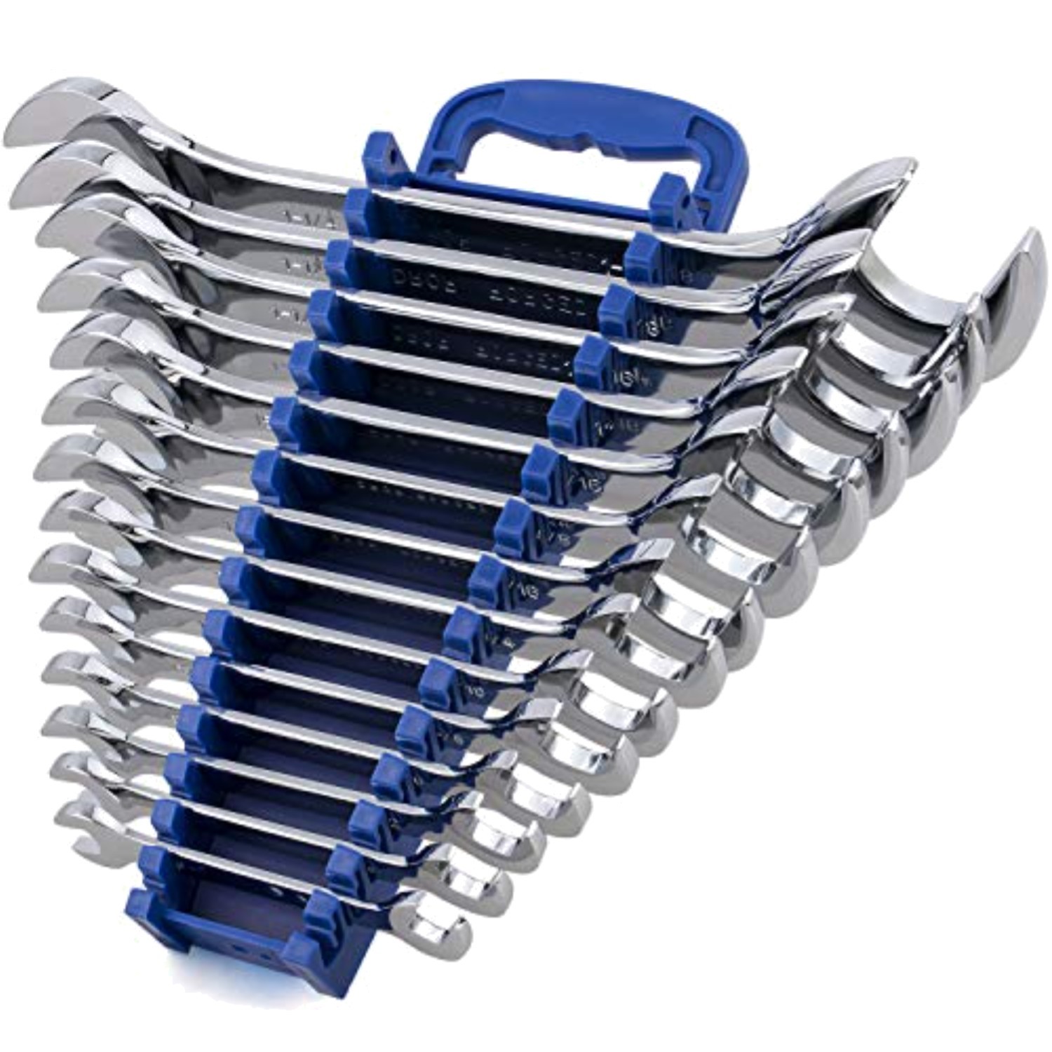 14-Piece  Angle Head Open End Wrench Set, Chrome Vanadium Steel | Incl...