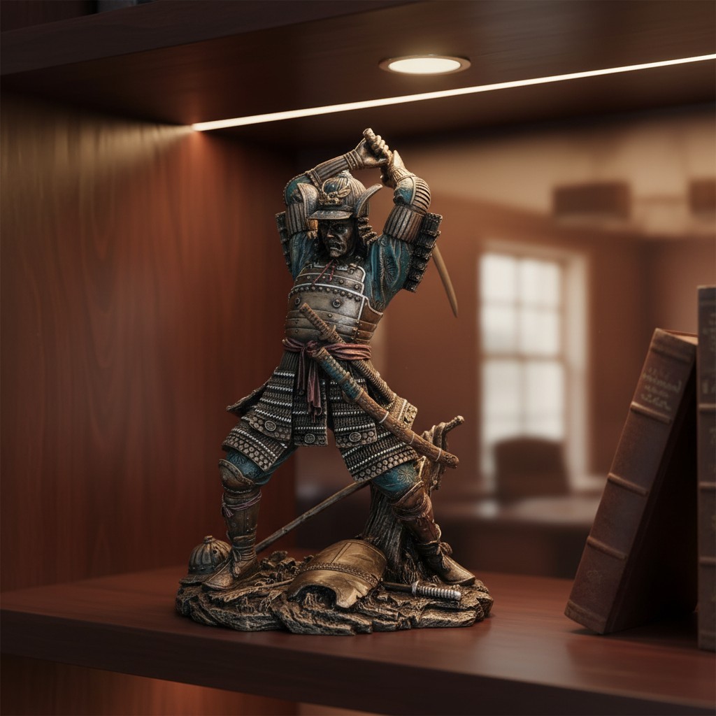 Collectible Bushido Samurai Warrior Figurine, Detailed Craftsmanship and Design