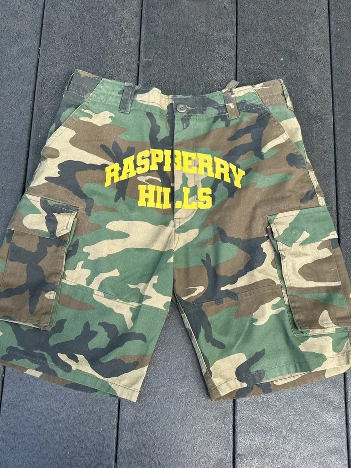 THE GV GALLERY GVGALLERY RASPBERRY HILLS CAMO CARGO SHORTS SIZE Medium THE GV GALLERY GVGALLERY RASPBERRY HILLS CAMO CARGO SHORTS SIZE Medium