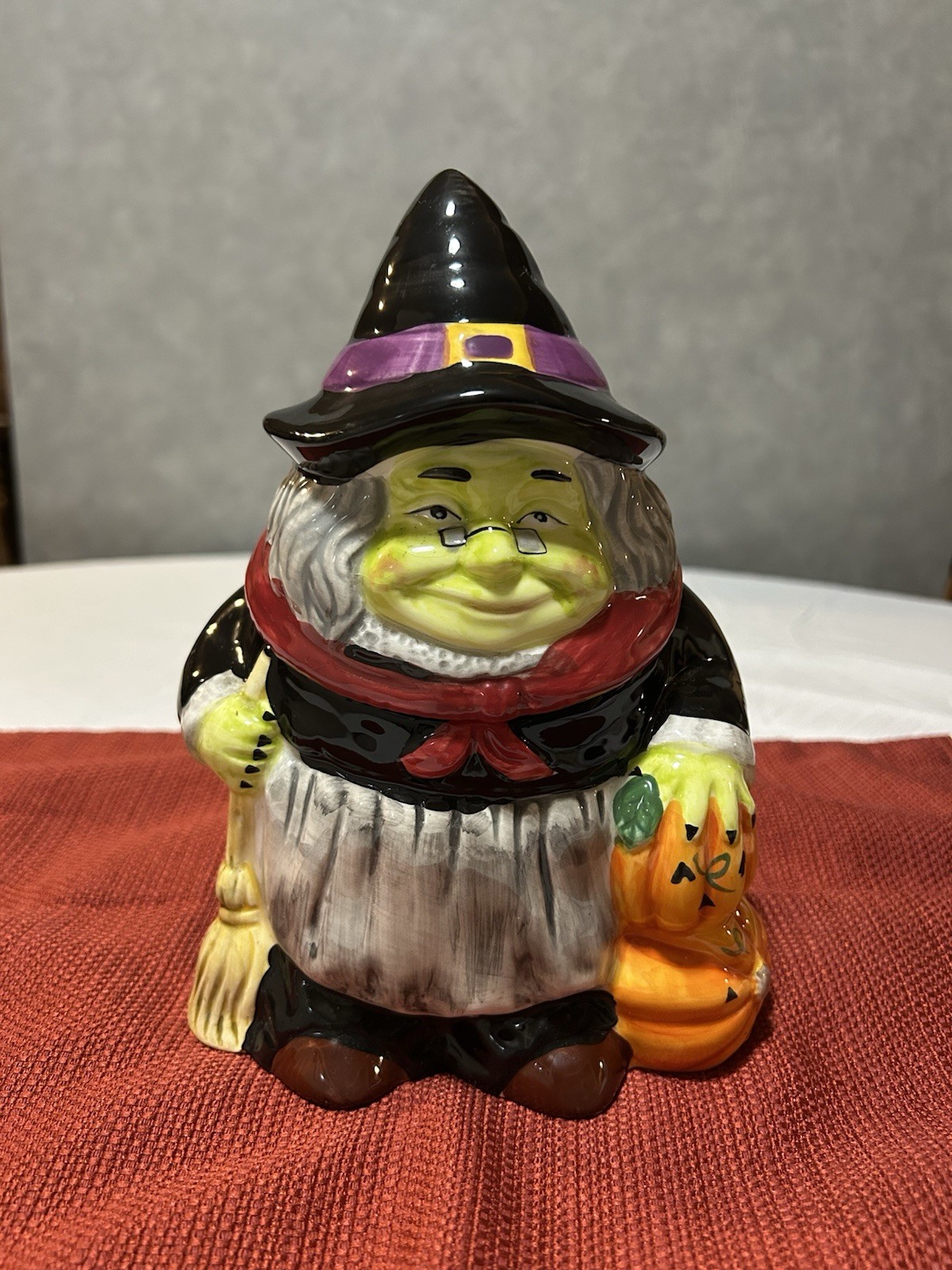 PIer 1 Imports Halloween Witch Ceramic Cookie/Candy Jar PIer 1 Imports Halloween Witch Ceramic Cookie/Candy Jar