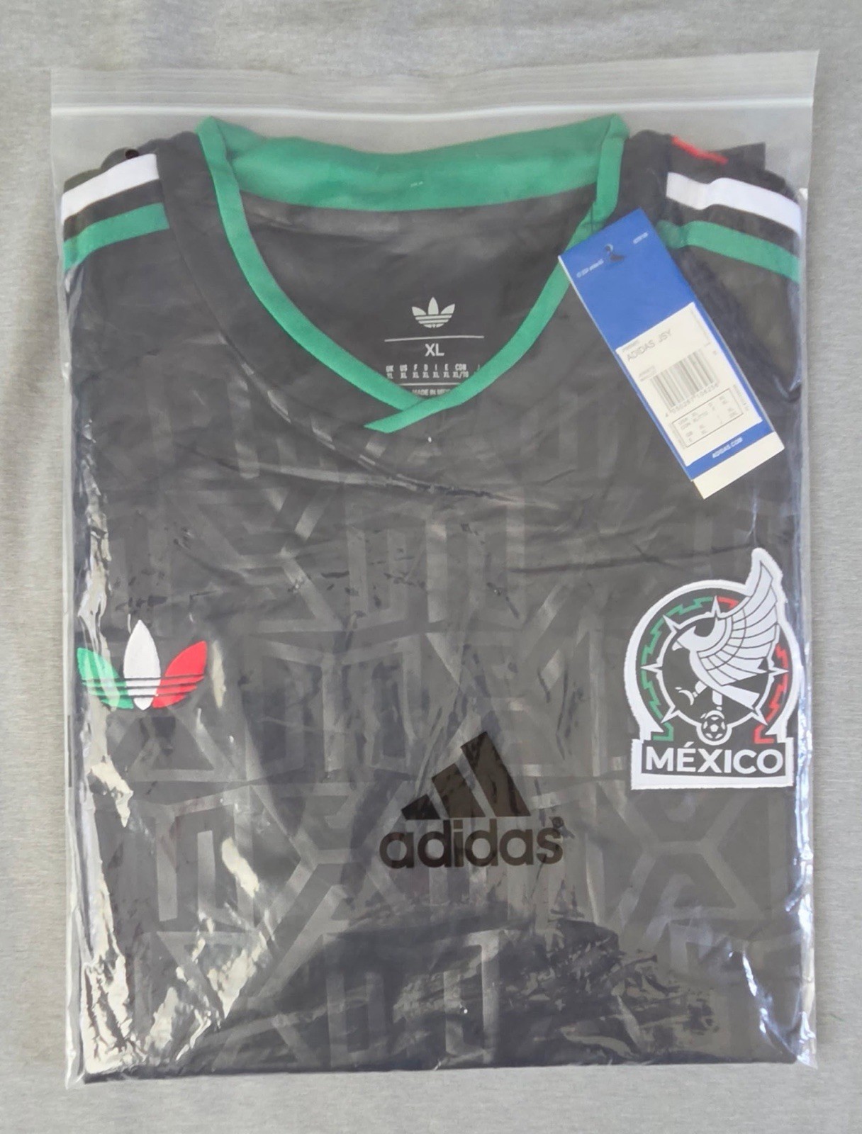 adidas Mexico National Team Soccer Jersey Men's XL Black Green Red White adidas Mexico National Team Soccer Jersey Men's XL Black Green Red White