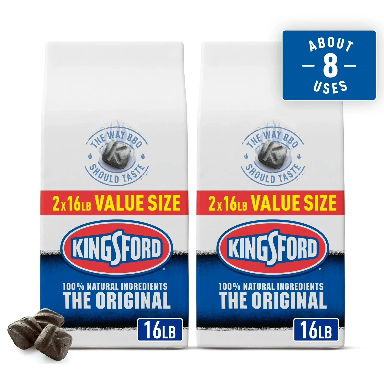 Kingsford Original Charcoal Briquettes, 16 lbs, 2 Pack Kingsford Original Charcoal Briquettes, 16 lbs, 2 Pack