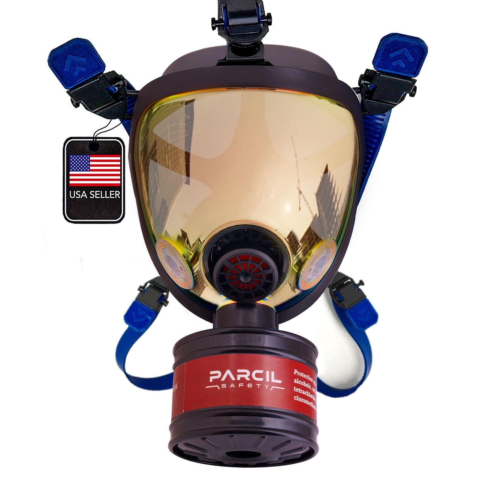 ST-100X Burnt Bronze Mirrored Full Face Respirator P-D-1 40mm Activated Carbon F ST-100X Burnt Bronze Mirrored Full Face Respirator P-D-1 40mm Activated Carbon F