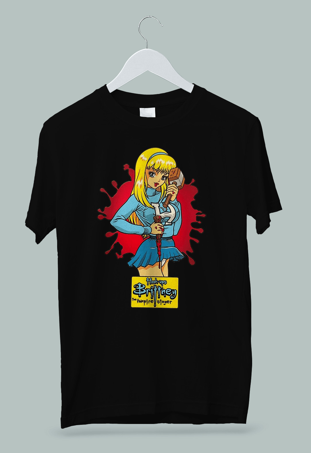 Hookups Skateboard Brittney The Vampire Slayer T-Shirt S-2XL