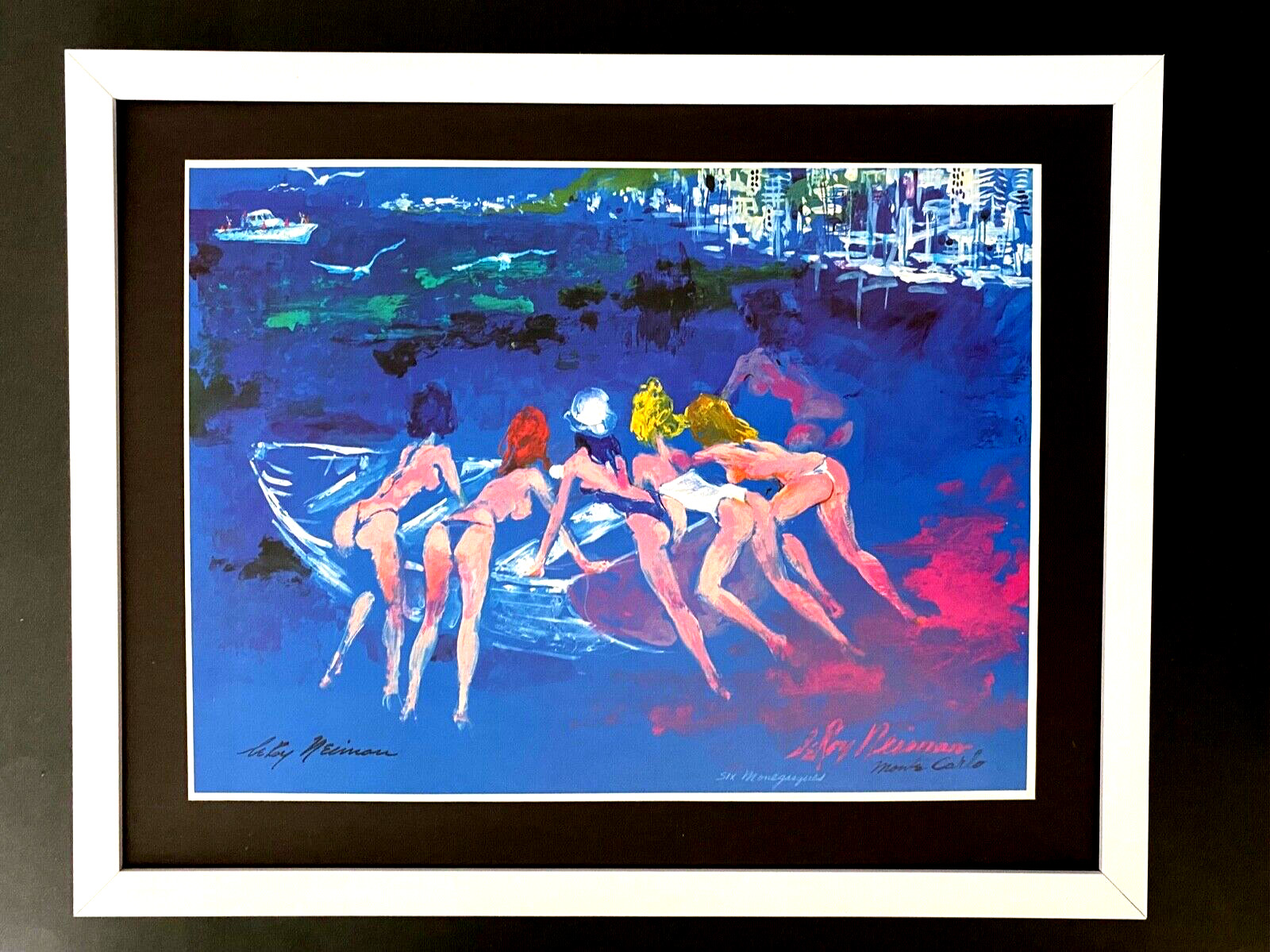 LEROY NEIMAN + SKETCHBOOK DRAWING MONACO + CIRCA 1970'S + SIGNED PRINT FRAMED LEROY NEIMAN + SKETCHBOOK DRAWING MONACO + CIRCA 1970'S + SIGNED PRINT FRAMED