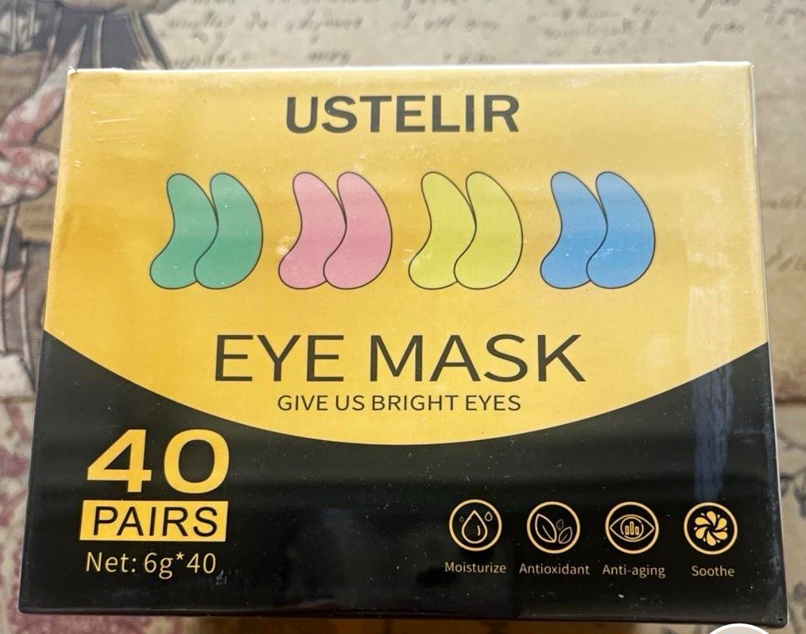 USTELIR Under Eye Mask Set 40 Pairs 6g x40 24K Gold HA Aloe Wrinkles USTELIR Under Eye Mask Set 40 Pairs 6g x40 24K Gold HA Aloe Wrinkles