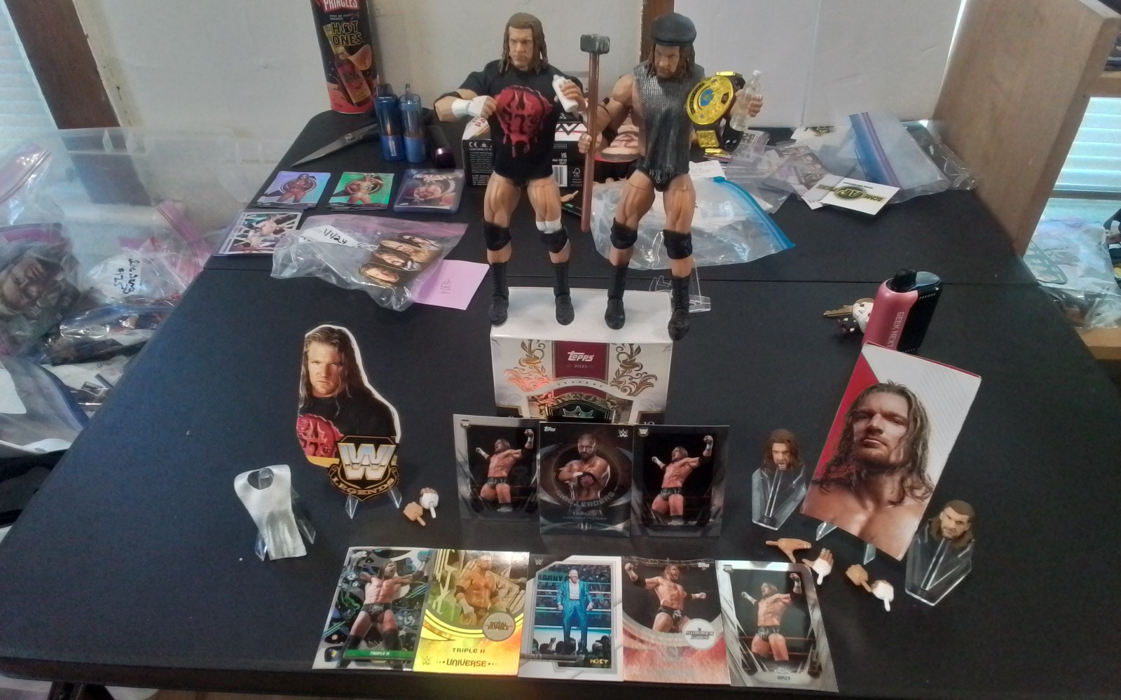 WWE Mattel Triple H Ultimate Series #3,Legends Elite Series #20,8 Topps Cards WWE Mattel Triple H Ultimate Series #3,Legends Elite Series #20,8 Topps Cards