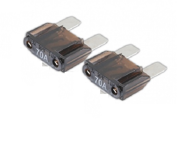 (2) 70 AMP MAXI Fuse Large Blade Style Audio/Car/RV/Boat 12V/24V/32V 70AMP/70A
