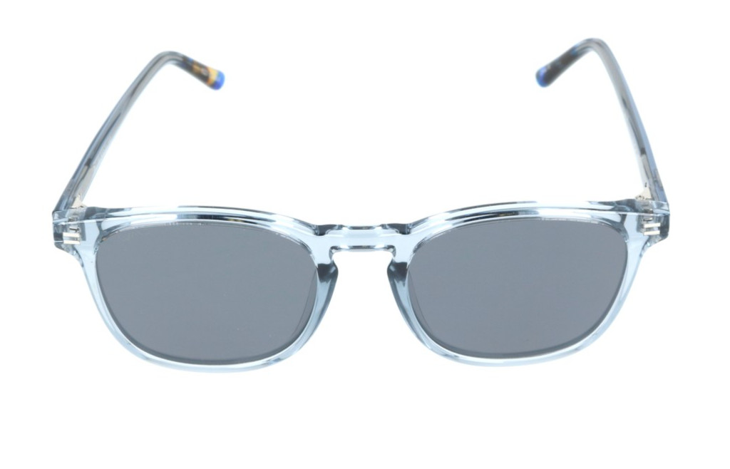 WMP Nick 1023 Blue Square Polarized Sunglasses 51-21-150 BLUBLK