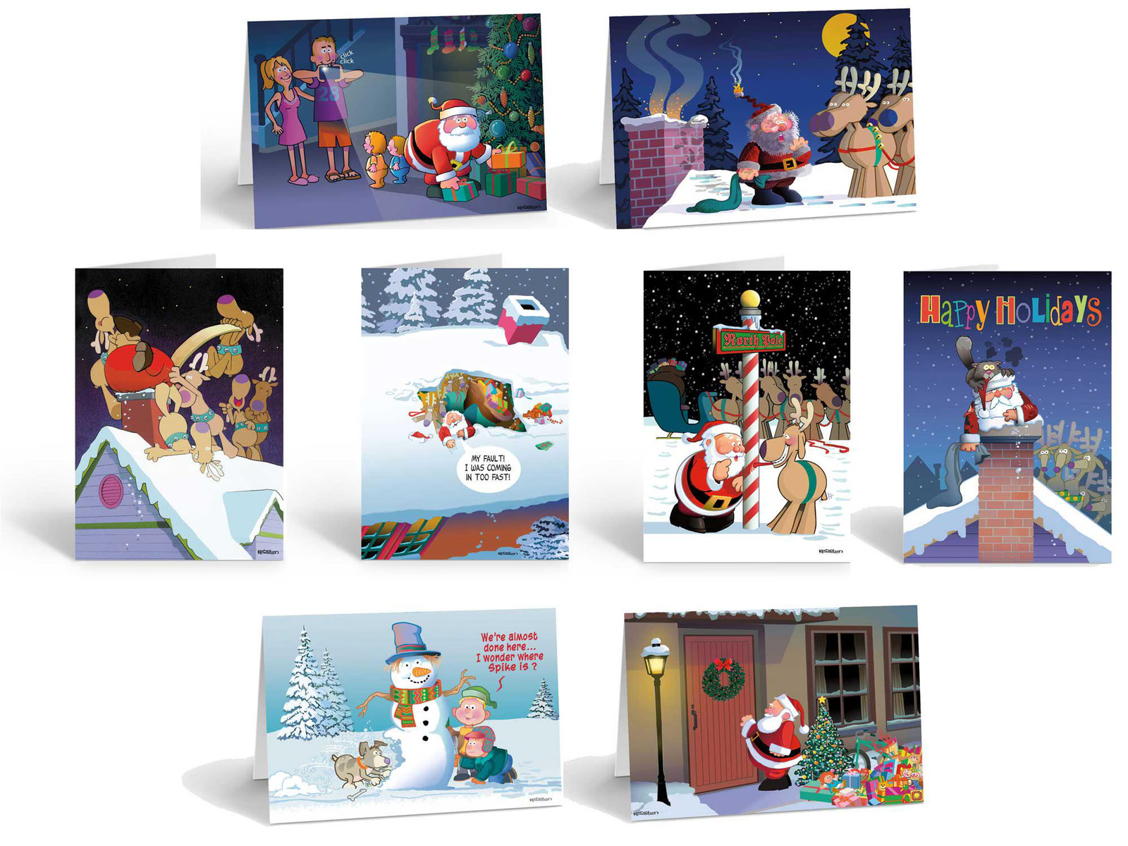 Funny Christmas Card Variety Pack- Boxed Funny Christmas Cards & Envelopes - 106