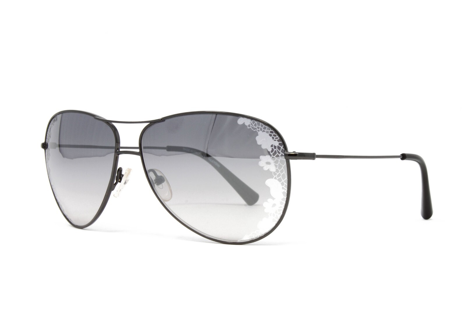Valentino Sunglasses Women\'s Aviator V101S 060 Dark Gunmetal 60mm Mirrored Lens