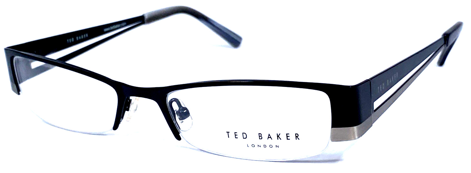 TED BAKER “JIMMY ZERO” B142 NOS Black/Silver Eyeglasses Frame 52-18-135